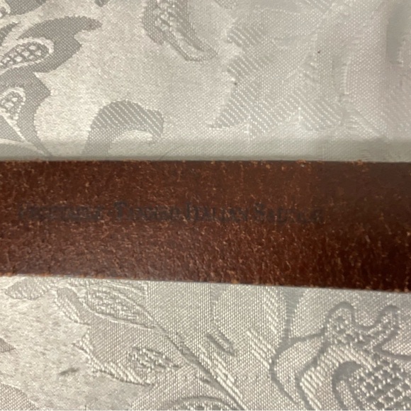 Ralph Lauren Polo Mens Reddish Brown Leather Belt 37 Inches Length Made In Italy - Picture 6 of 7